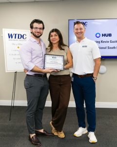 Kevin Gazitua, Hub International Insurance South Florida, WTDC Vendor of the Month, pictured with Gazitua family.